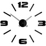 Duży nowoczesny zegar ścienny Mase XL czarny