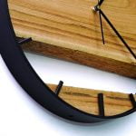 Okrągły zegar loftowy Time&Double 40 cm czarno-drewniany
