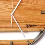 Okrągły zegar loftowy Time&Double 40 cm stalowo-drewniany