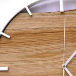 Okrągły zegar loftowy Time&Double 50 cm biało-drewniany