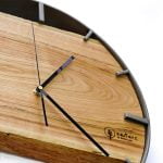 Okrągły zegar loftowy Time&Double 50 cm stalowo-drewniany