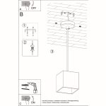 Lampa wisząca QUAD 1 czarny