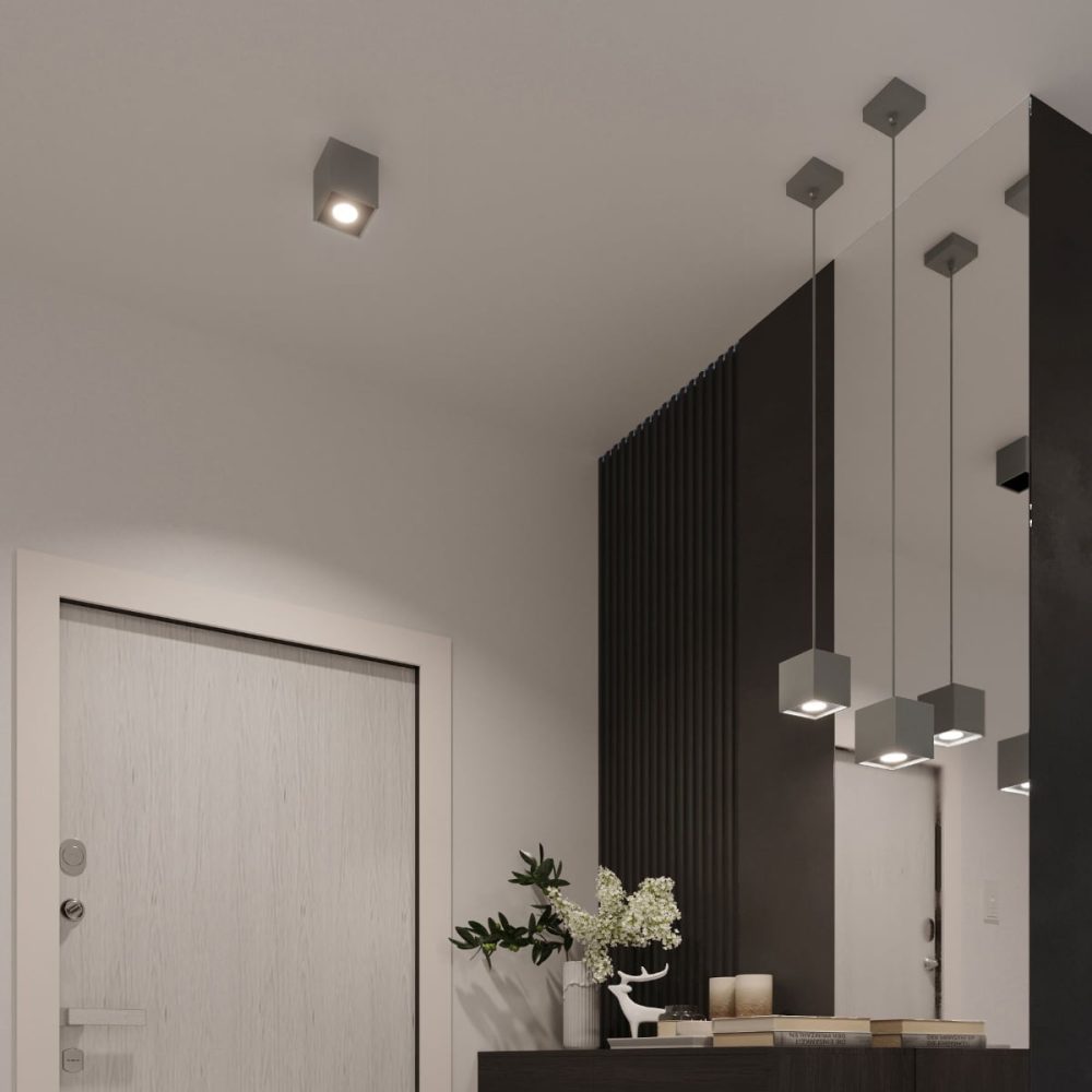 Lampa wisząca QUAD 1 szary