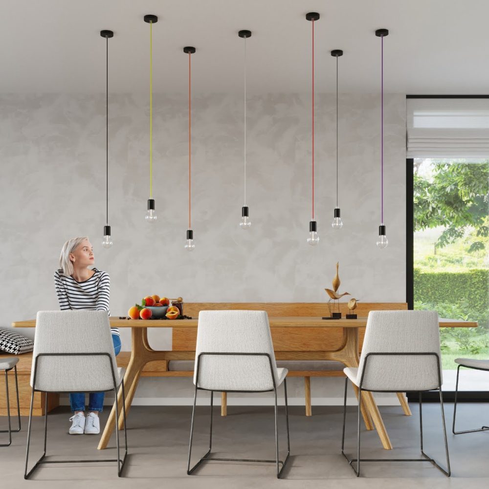 Lampa wisząca EDISON czarna