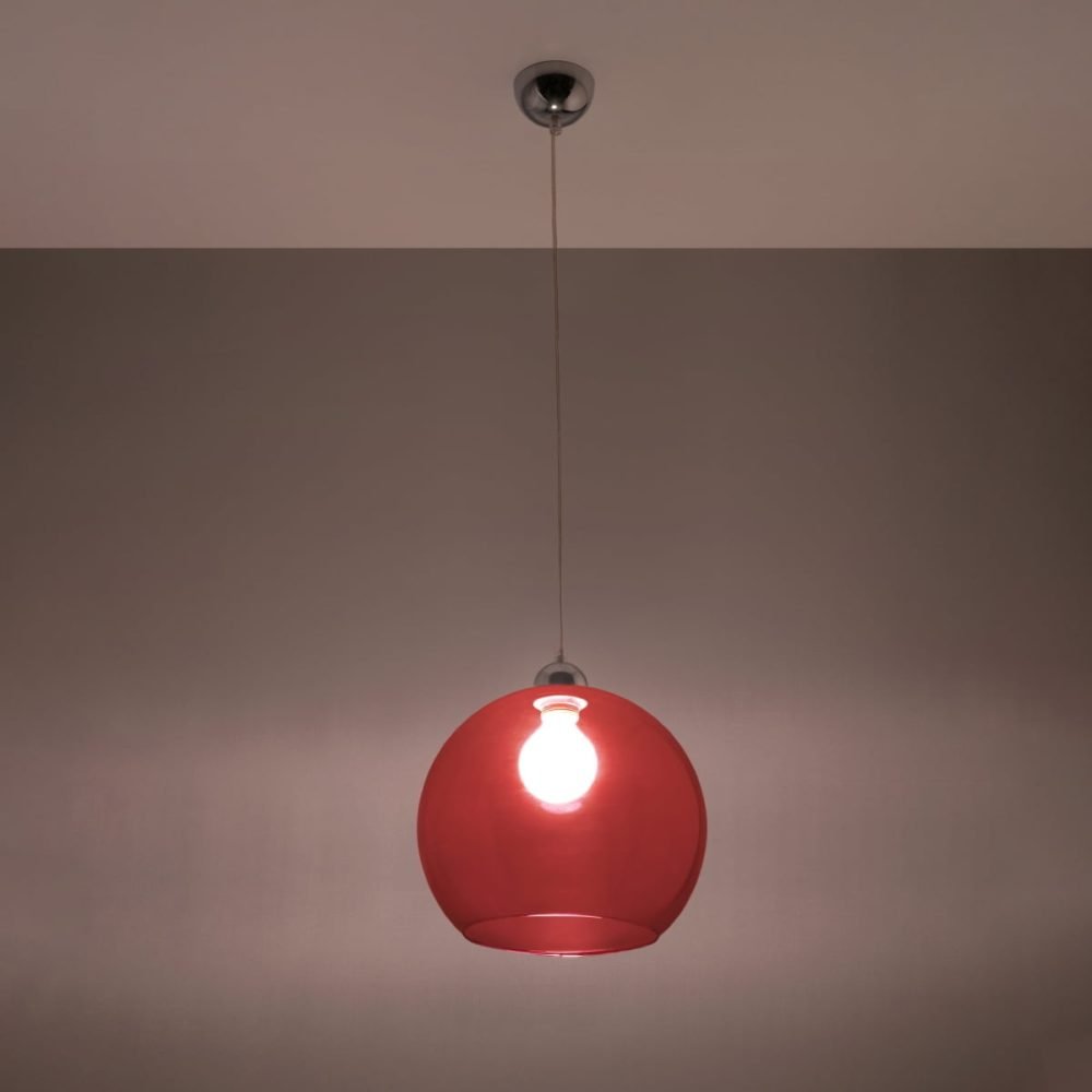 Lampa wisząca BALL czerwona