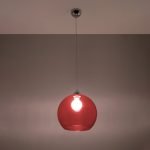 Lampa wisząca BALL czerwona