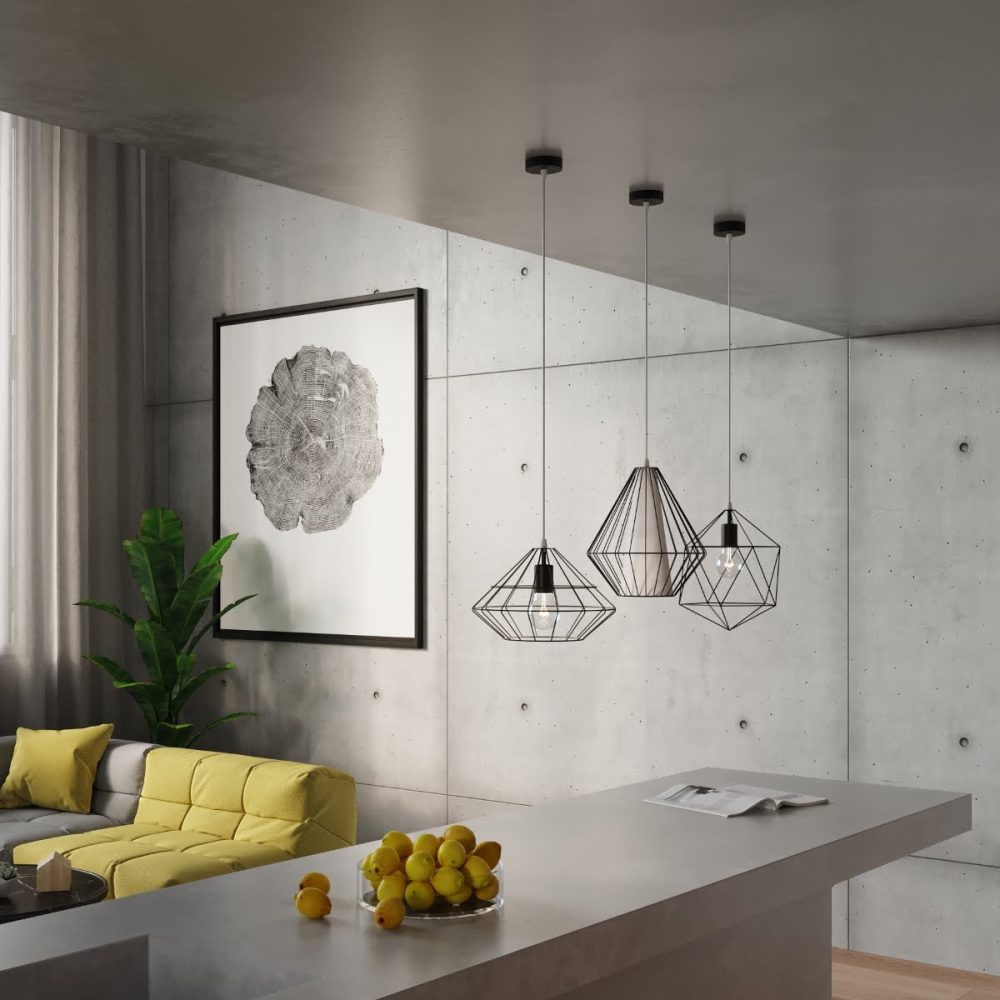 Lampa wisząca DEMI czarna