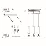 Lampa wisząca LAGOS 3L biały