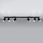 Plafon RING 6L czarny