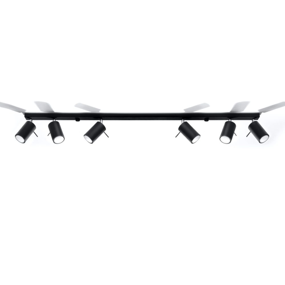 Plafon RING 6L czarny