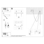 Lampa wisząca EDISON 1 LONG czarny