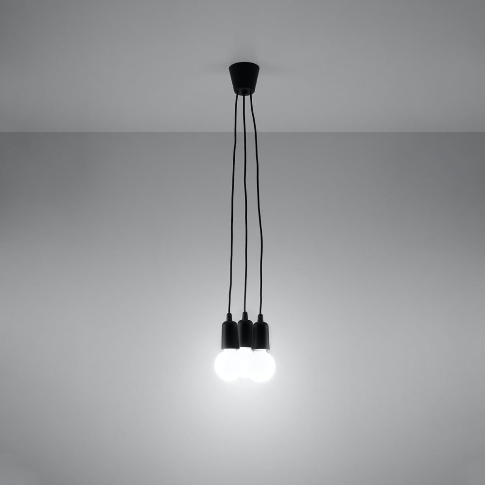 Lampa wisząca DIEGO 3 czarna