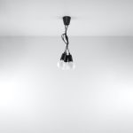 Lampa wisząca DIEGO 3 czarna