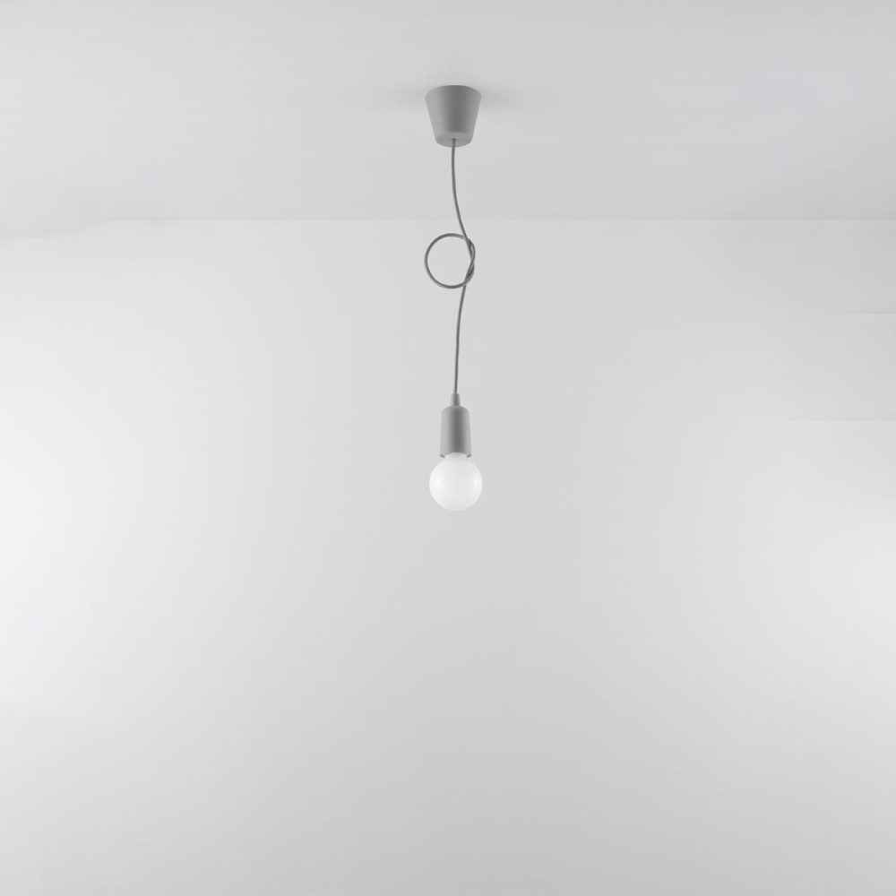Lampa wisząca DIEGO 1 szara
