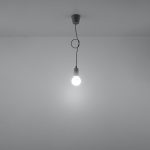 Lampa wisząca DIEGO 1 szara