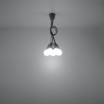 Lampa wisząca DIEGO 5 szara