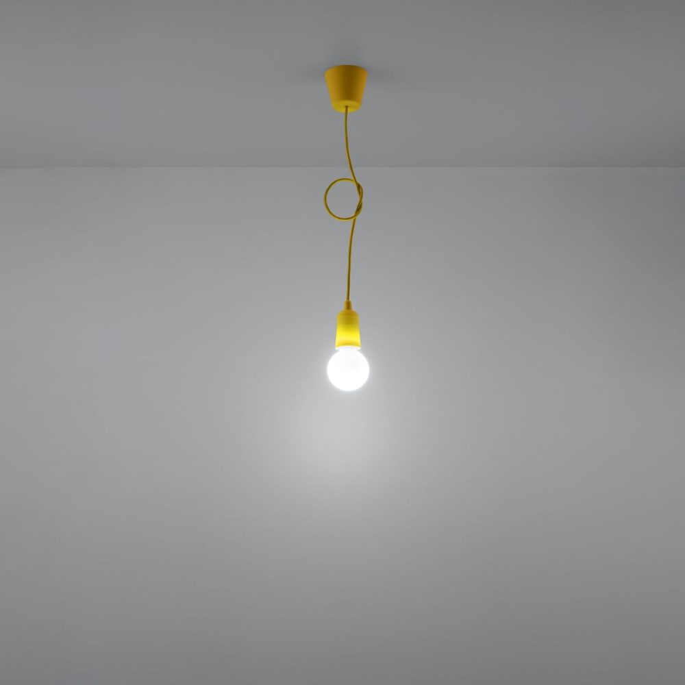 Lampa wisząca DIEGO 1 żółta