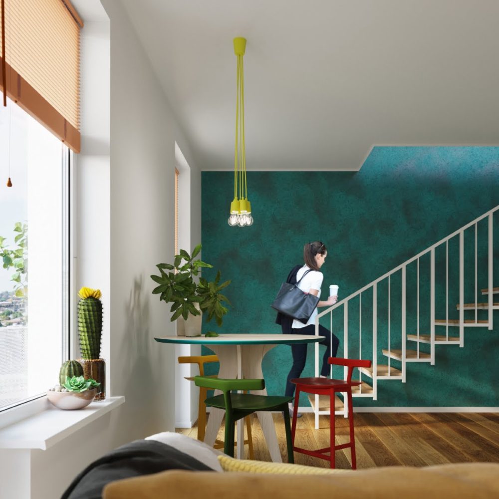 Lampa wisząca DIEGO 5 żółta