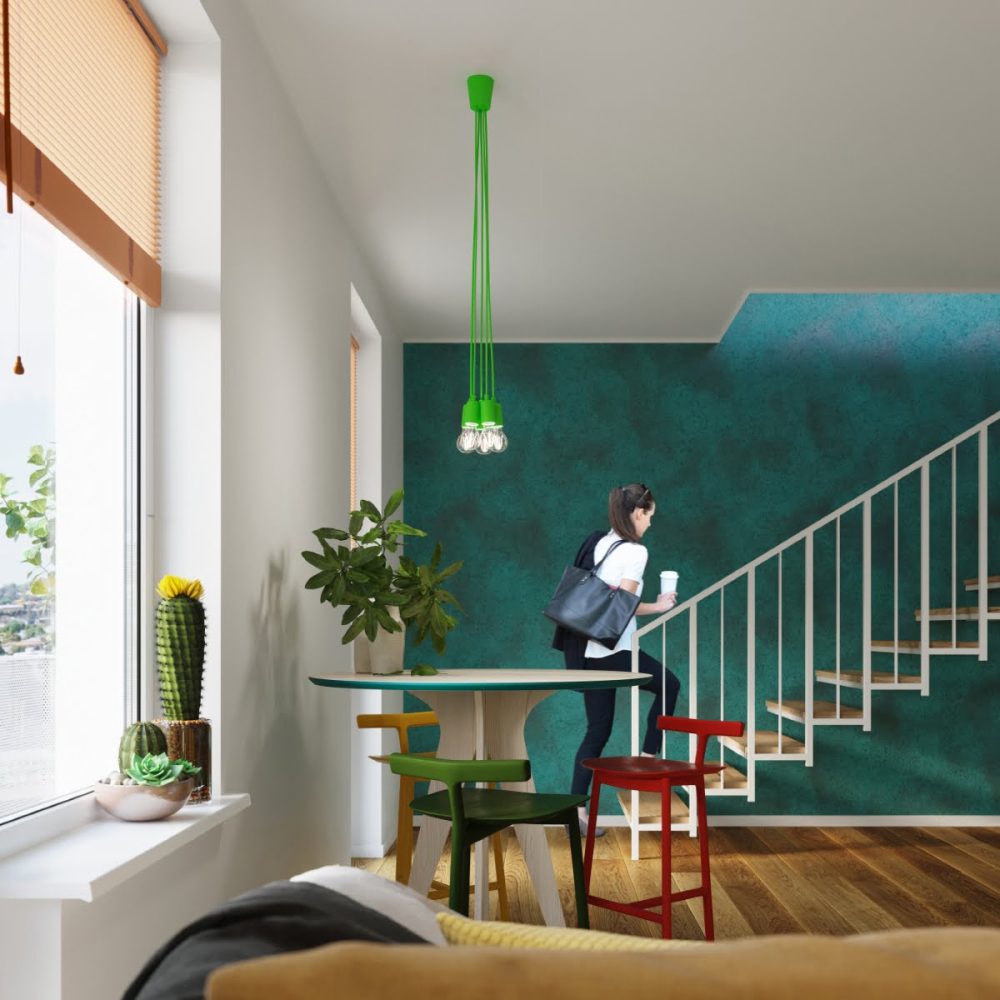 Lampa wisząca DIEGO 3 zielony