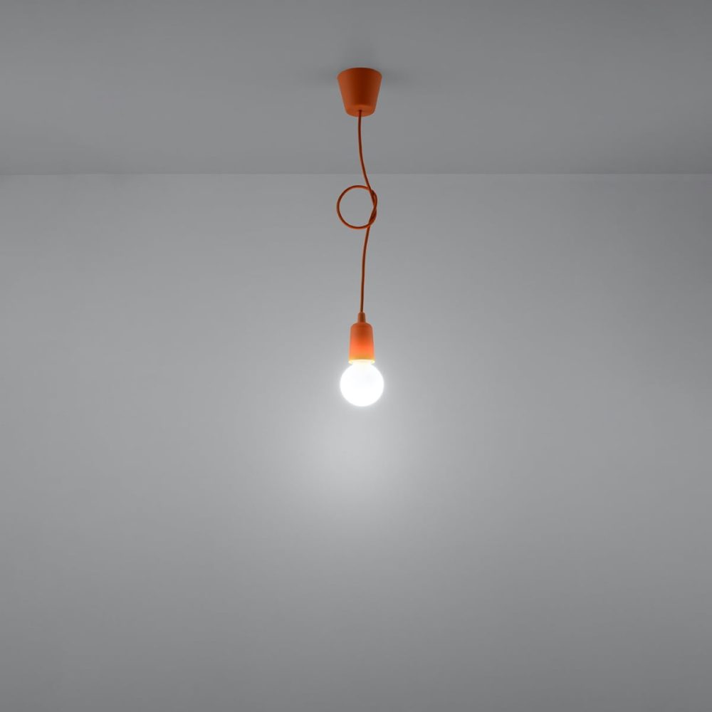 Lampa wisząca DIEGO 1 pomarańczowy