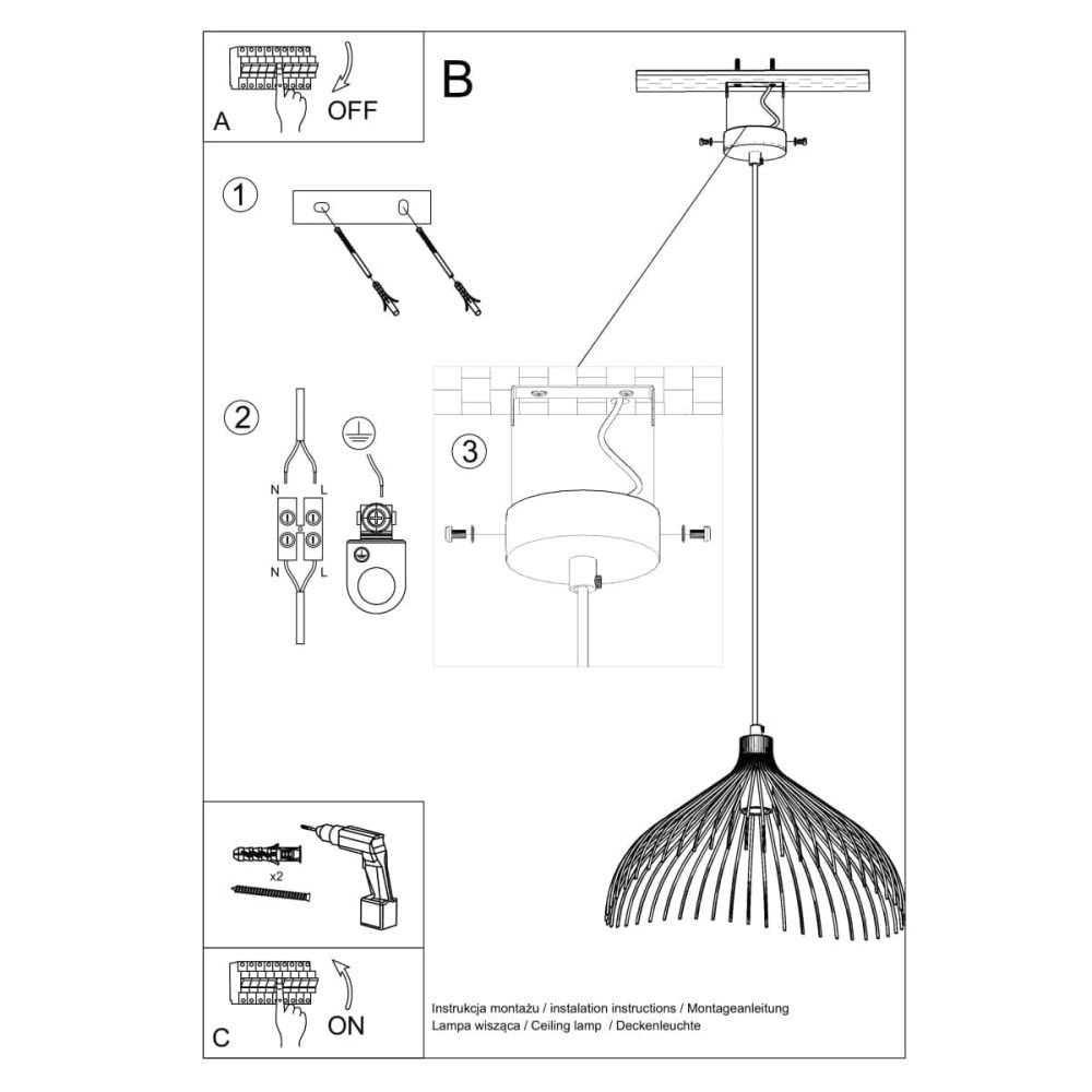 Lampa wisząca UMB biały