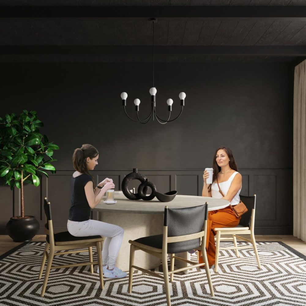 Żyrandol PICCOLO 5 czarny