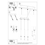 Lampa wisząca WEZYR 3 biała