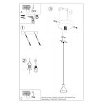Lampa wisząca TAZILA 1 czarna [ES111]