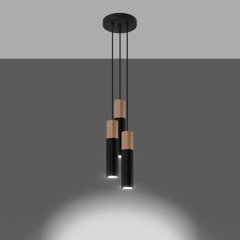 Lampa wisząca PABLO 3P czarna