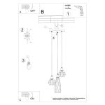Lampa wisząca SUBA 3P czarna