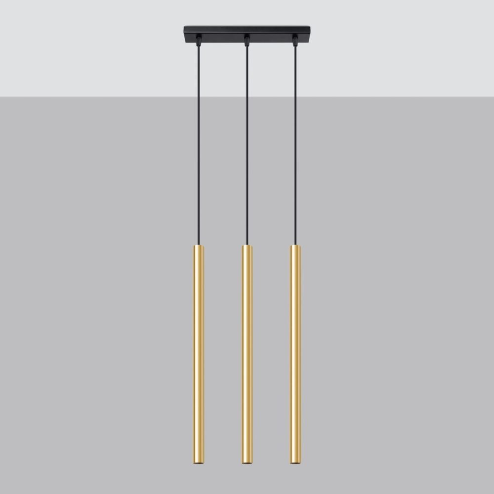 Lampa Wisząca PASTELO 3L złoty połysk
