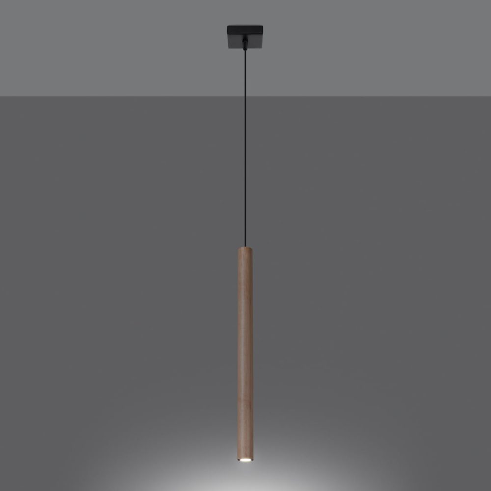 Lampa wisząca PASTELO 1 drewno