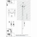 Lampa wisząca PASTELO 3P beton