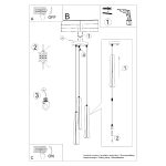 Lampa wisząca PRYSM 3P biała