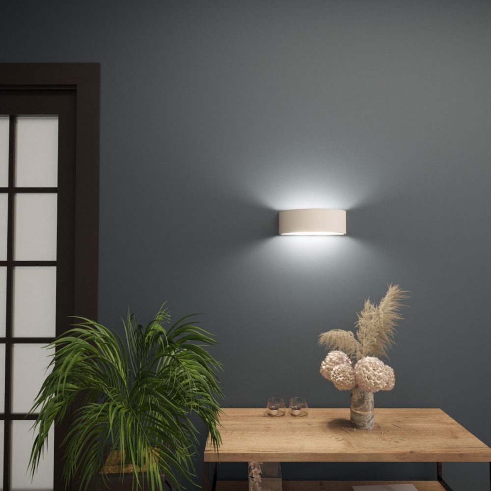 Kinkiet Ceramiczny ATENA 30 biały