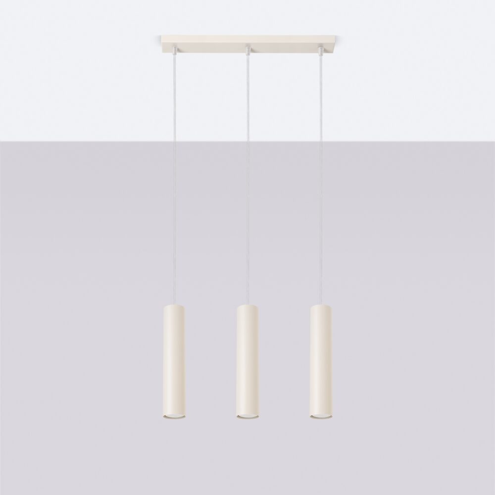 Lampa wisząca LAGOS 3L beżowa