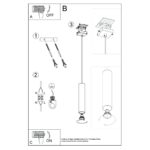 Lampa wisząca LAGOS 1 zielona oliwka