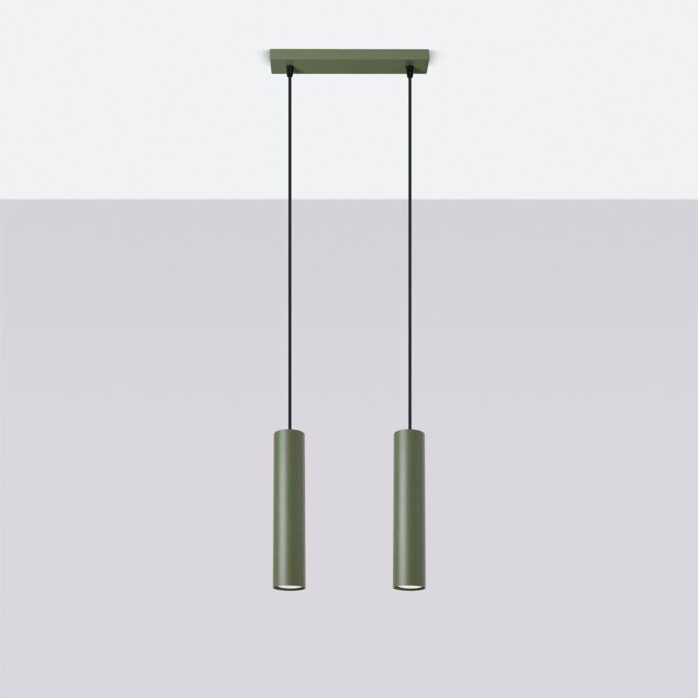 Lampa wisząca LAGOS 2 zielona oliwka