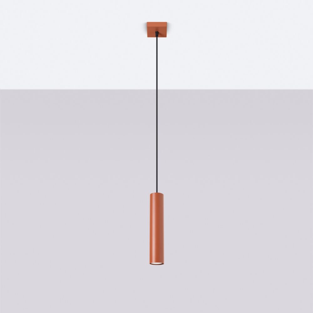 Lampa wisząca LAGOS 1 ochra czerwona