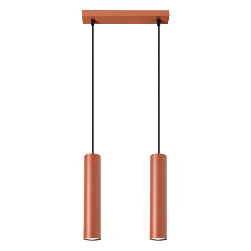Lampa wisząca LAGOS 2 ochra czerwona