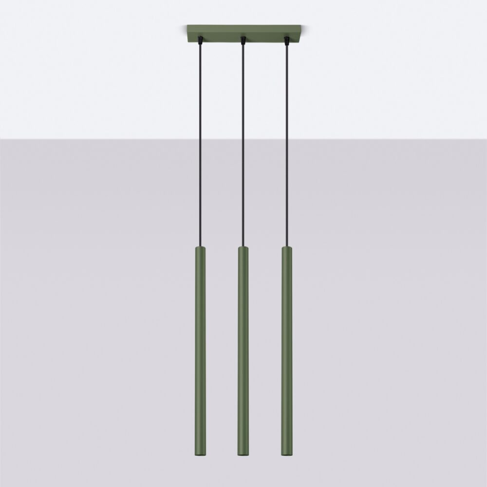 Lampa wisząca PASTELO 3 zielona oliwka