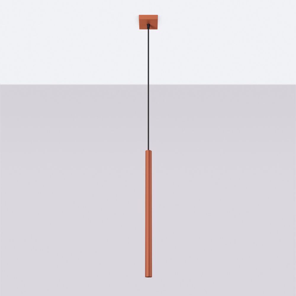 Lampa wisząca PASTELO 1 ochra czerwona