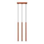 Lampa wisząca PASTELO 3 ochra czerwona