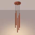 Lampa wisząca PASTELO 5P ochra czerwona