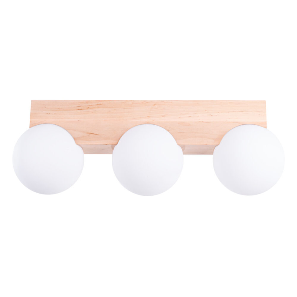 Plafon BULBO 3 naturalne drewno