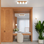 Plafon BULBO 4 naturalne drewno