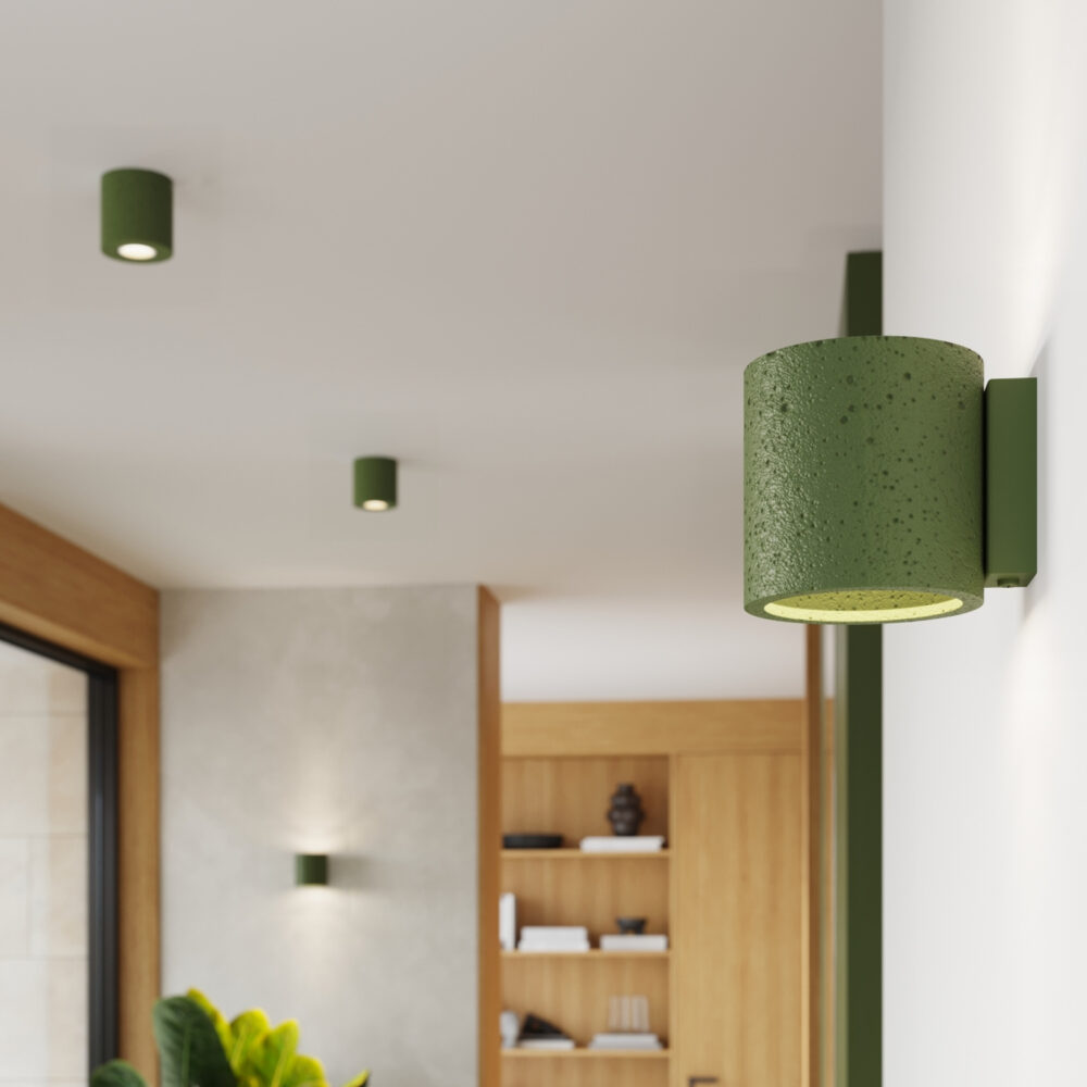 Plafon ORBIS beton zielona oliwka