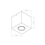 Plafon QUAD beton zielona oliwka