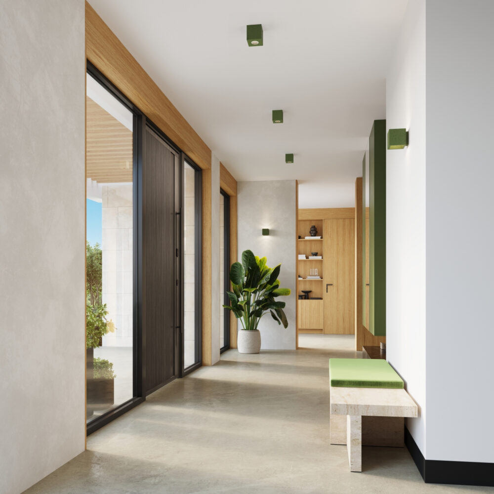 Plafon QUAD beton zielona oliwka