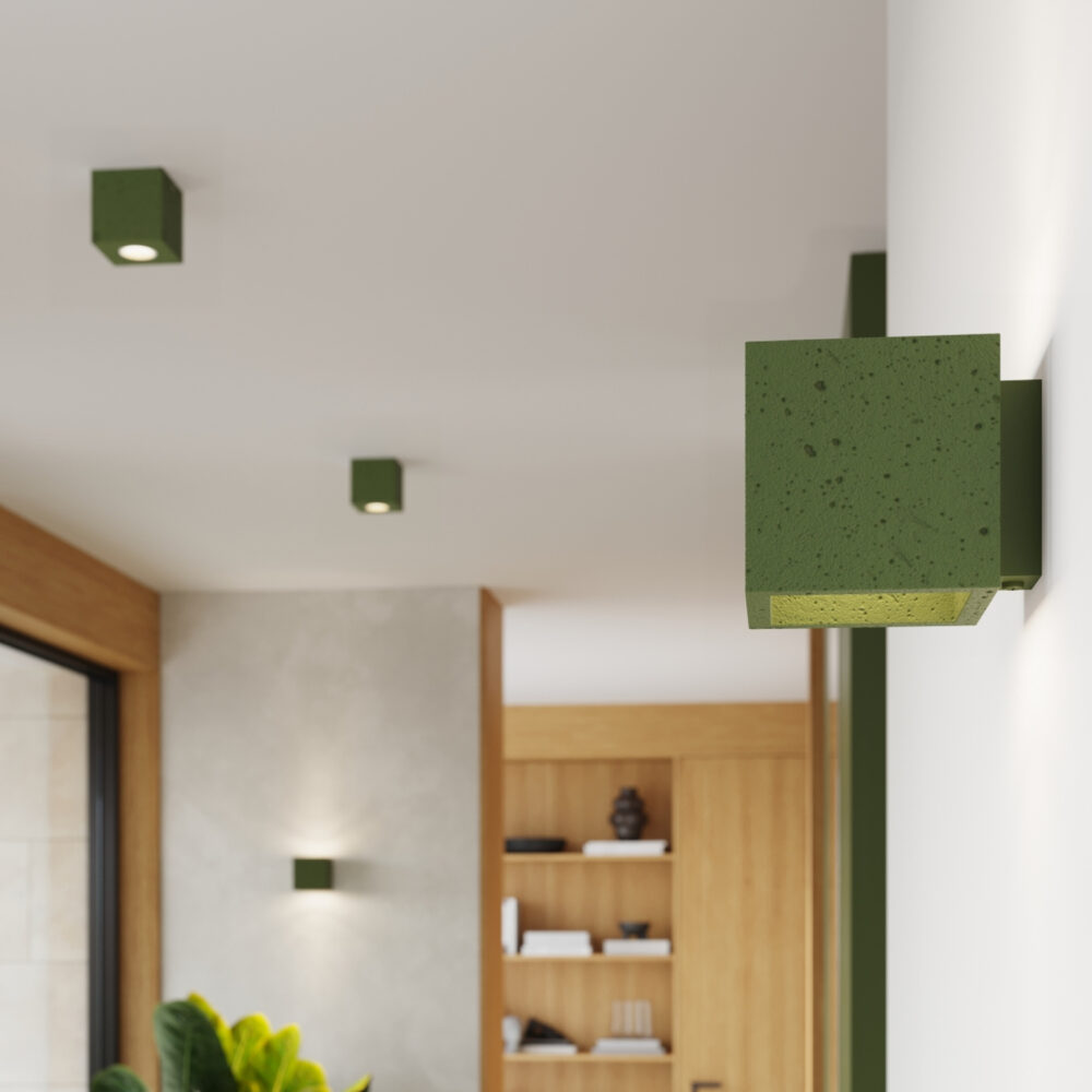 Plafon QUAD beton zielona oliwka